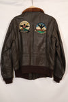 เสื้อแจ็คเก็ตนักบิน G-1 ของกองทัพเรือสหรัฐฯ ขนาดสัญญา 42 ปี 1968 FAIRECONRON ONE มือสอง