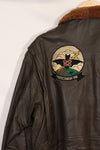 เสื้อแจ็คเก็ตนักบิน G-1 ของกองทัพเรือสหรัฐฯ ขนาดสัญญา 42 ปี 1968 FAIRECONRON ONE มือสอง