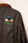 เสื้อแจ็คเก็ตนักบิน G-1 ของกองทัพเรือสหรัฐฯ ขนาดสัญญา 42 ปี 1968 FAIRECONRON ONE มือสอง