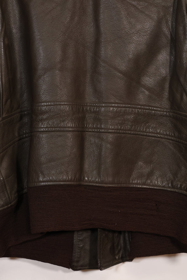 เสื้อแจ็คเก็ตนักบิน G-1 ของกองทัพเรือสหรัฐฯ ขนาดสัญญา 42 ปี 1968 FAIRECONRON ONE มือสอง