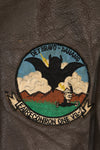เสื้อแจ็คเก็ตนักบิน G-1 ของกองทัพเรือสหรัฐฯ ขนาดสัญญา 42 ปี 1968 FAIRECONRON ONE มือสอง