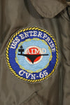 แจ็คเก็ตนักบิน USS Enterprise UWC-45P ขนาดใหญ่ ปี 1980 ปรับแต่งเอง มือสอง