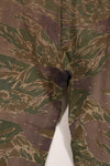 Real tiger stripe pants, silver tiger pattern, tanned, faded, used.