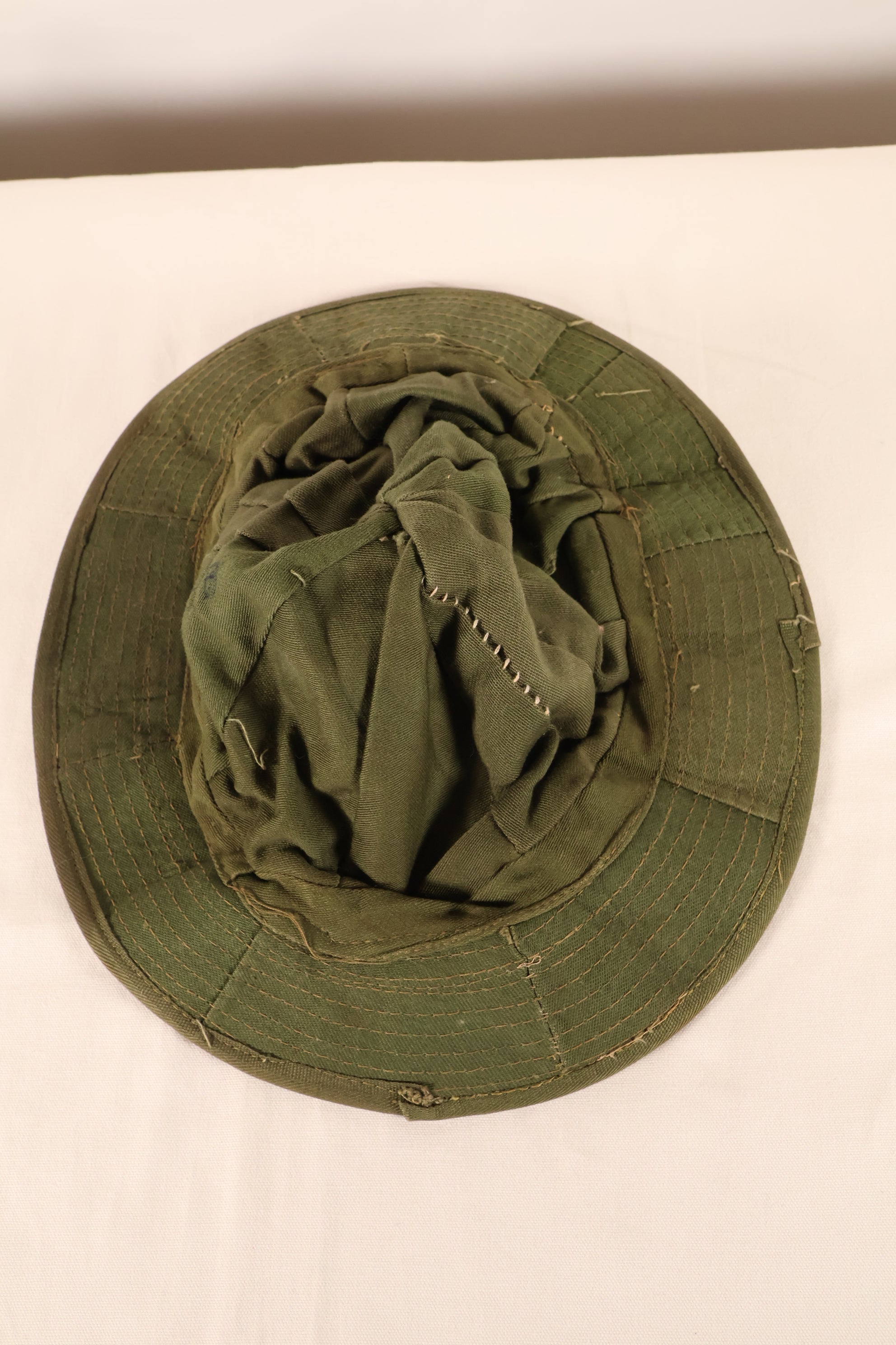 Authentic Fabric: South Vietnamese Marine Corps (VNMC) 3rd Pattern Transition-Period Fabric, Tiger Stripe Boonie Hat Replica