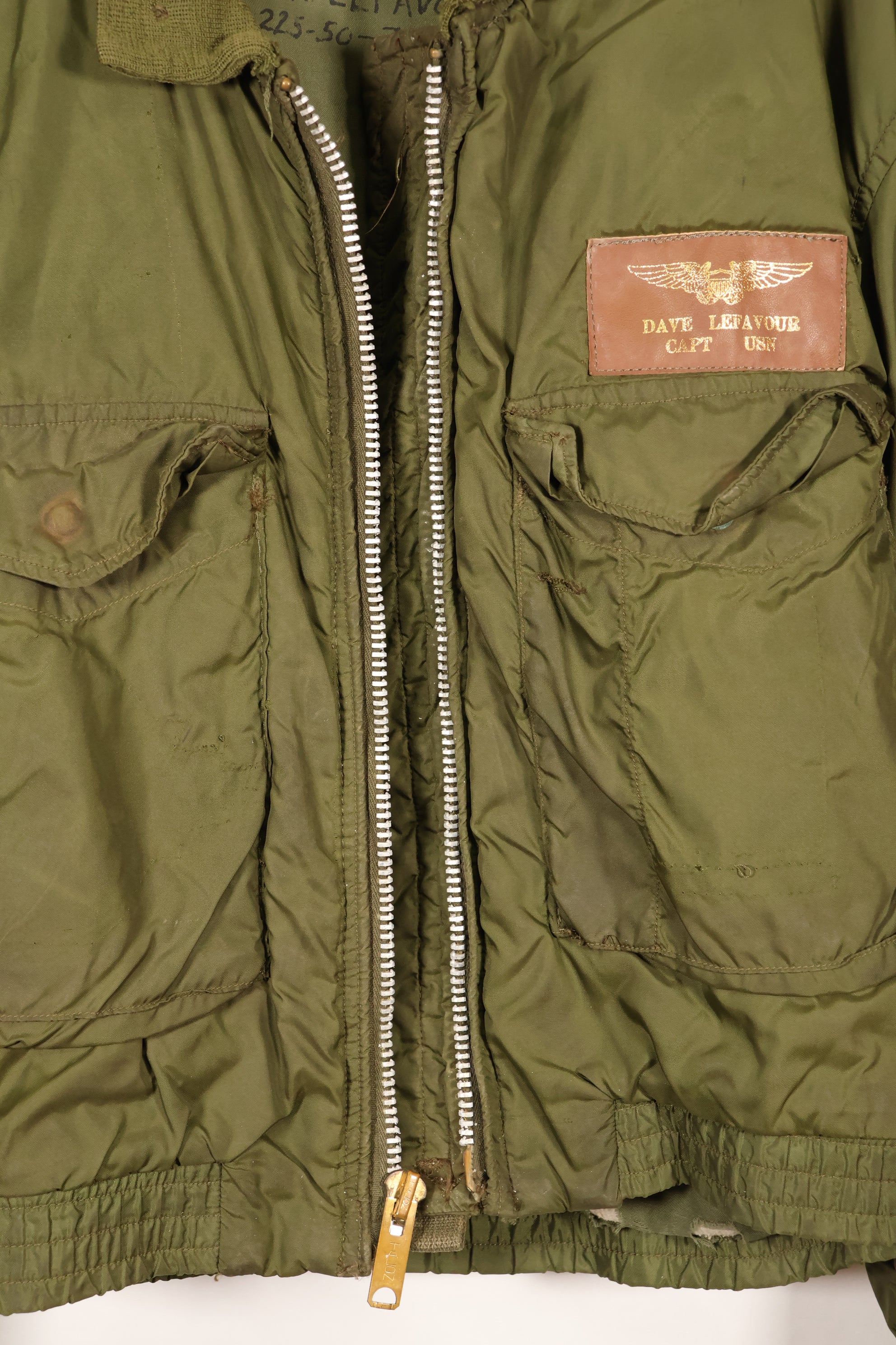 1972年契約　44R　アメリカ海軍　冬季用フライトジャケット　WEPジャケット　中古品