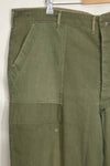 1940's U.S. Army HBT Utility Pants, large size, scratched, used.