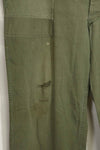 1940's U.S. Army HBT Utility Pants, large size, scratched, used.