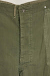 1940's U.S. Army HBT Utility Pants, large size, scratched, used.