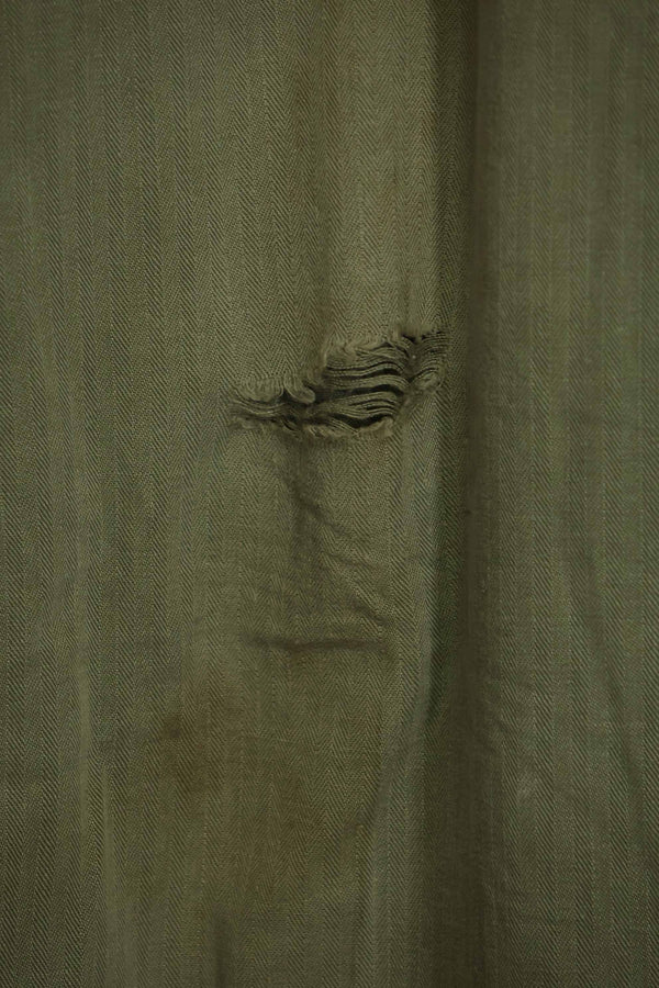 1940's U.S. Army HBT Utility Pants, large size, scratched, used.