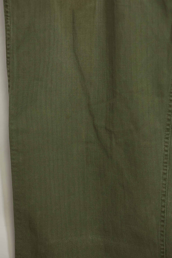 1940's U.S. Army HBT Utility Pants, large size, scratched, used.