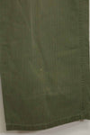 1940's U.S. Army HBT Utility Pants, large size, scratched, used.