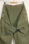 1940's U.S. Army HBT Utility Pants, large size, scratched, used.