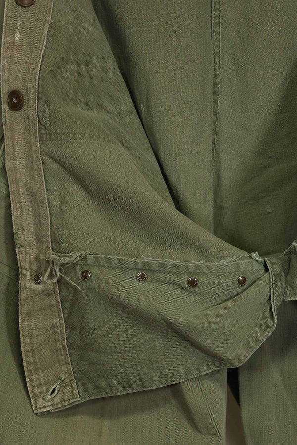 1940's U.S. Army HBT Utility Pants, large size, scratched, used.