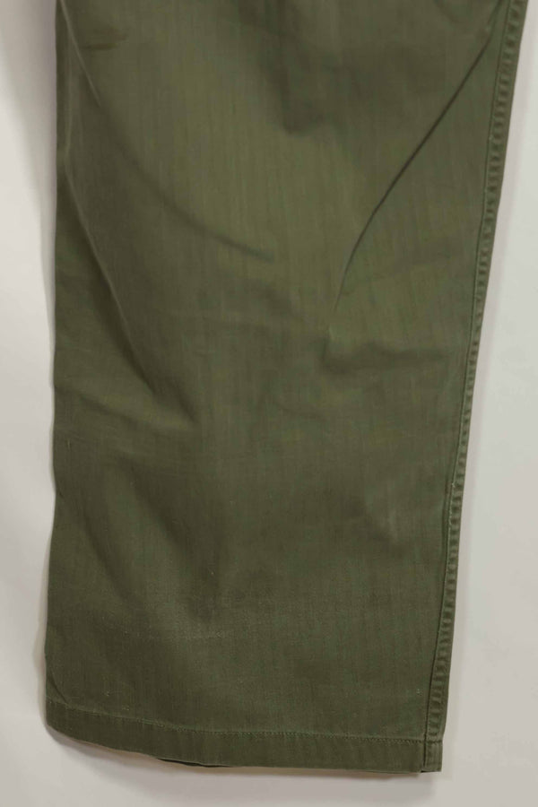 1940's U.S. Army HBT Utility Pants, large size, scratched, used.