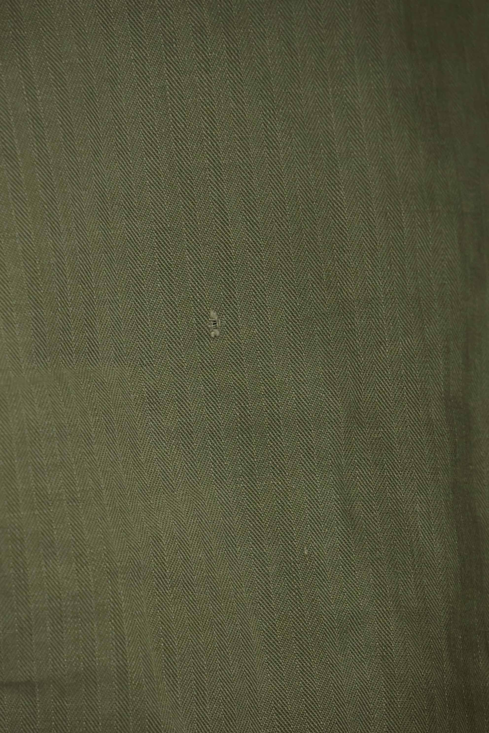 1940's U.S. Army HBT Utility Pants, large size, scratched, used.