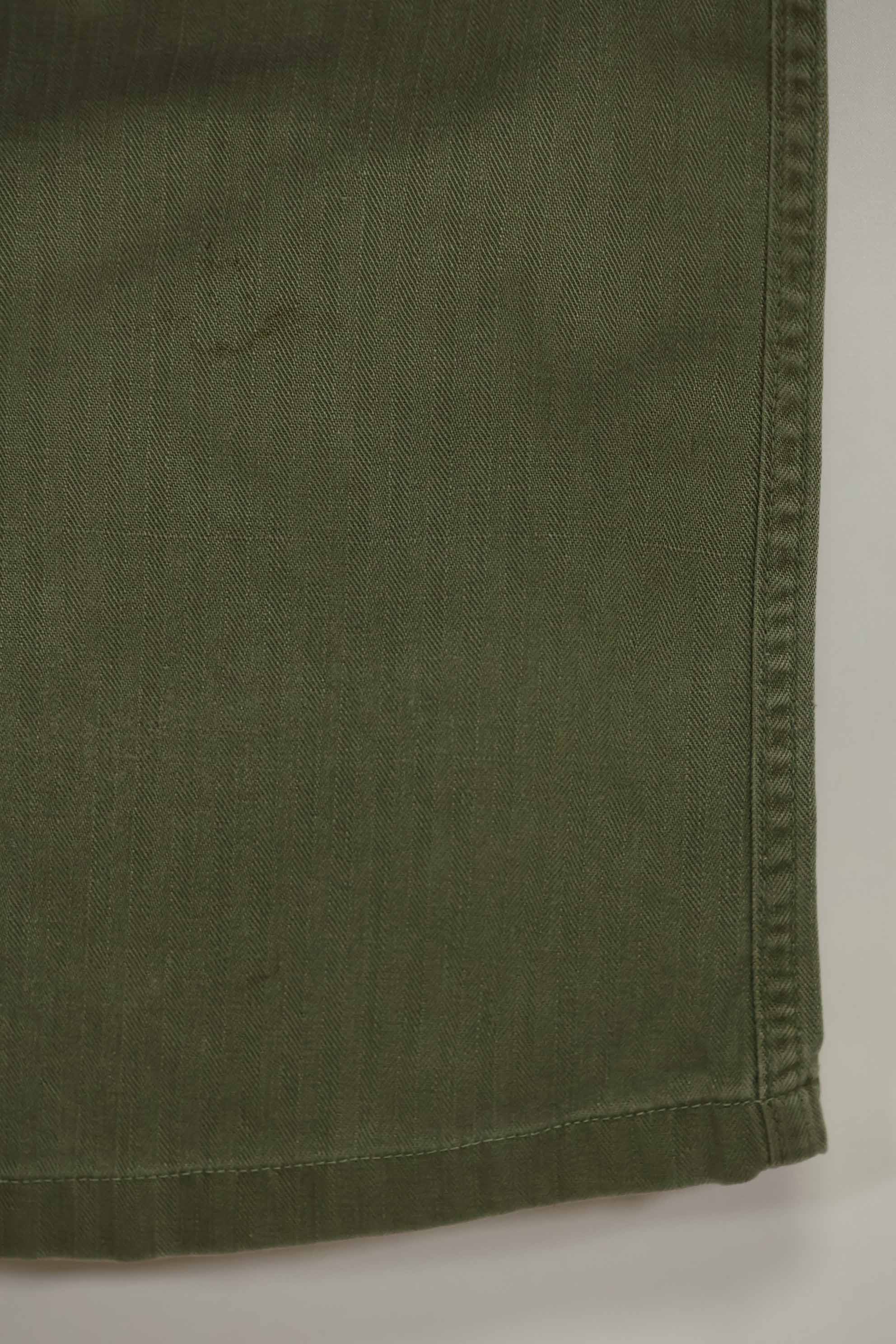 1940's U.S. Army HBT Utility Pants, large size, scratched, used.