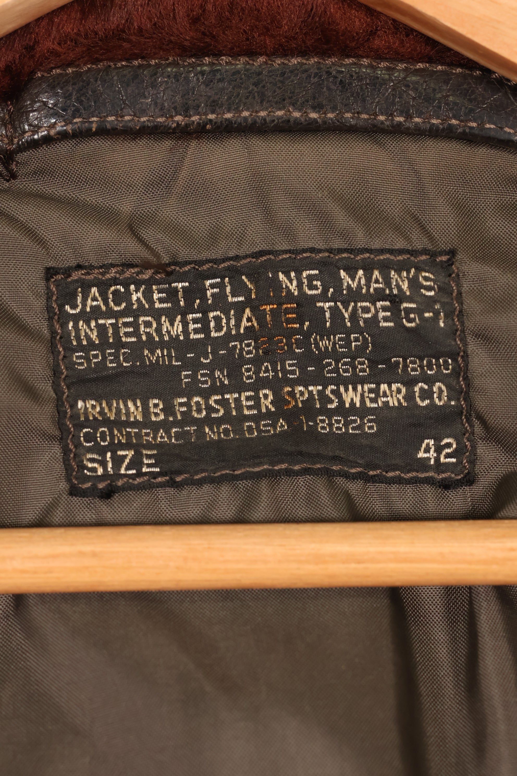 1960年代ロット　サイズ42　アメリカ海軍　G-1　フライトジャケット　Submarine Squadron Sixteen パッチ付き　中古品