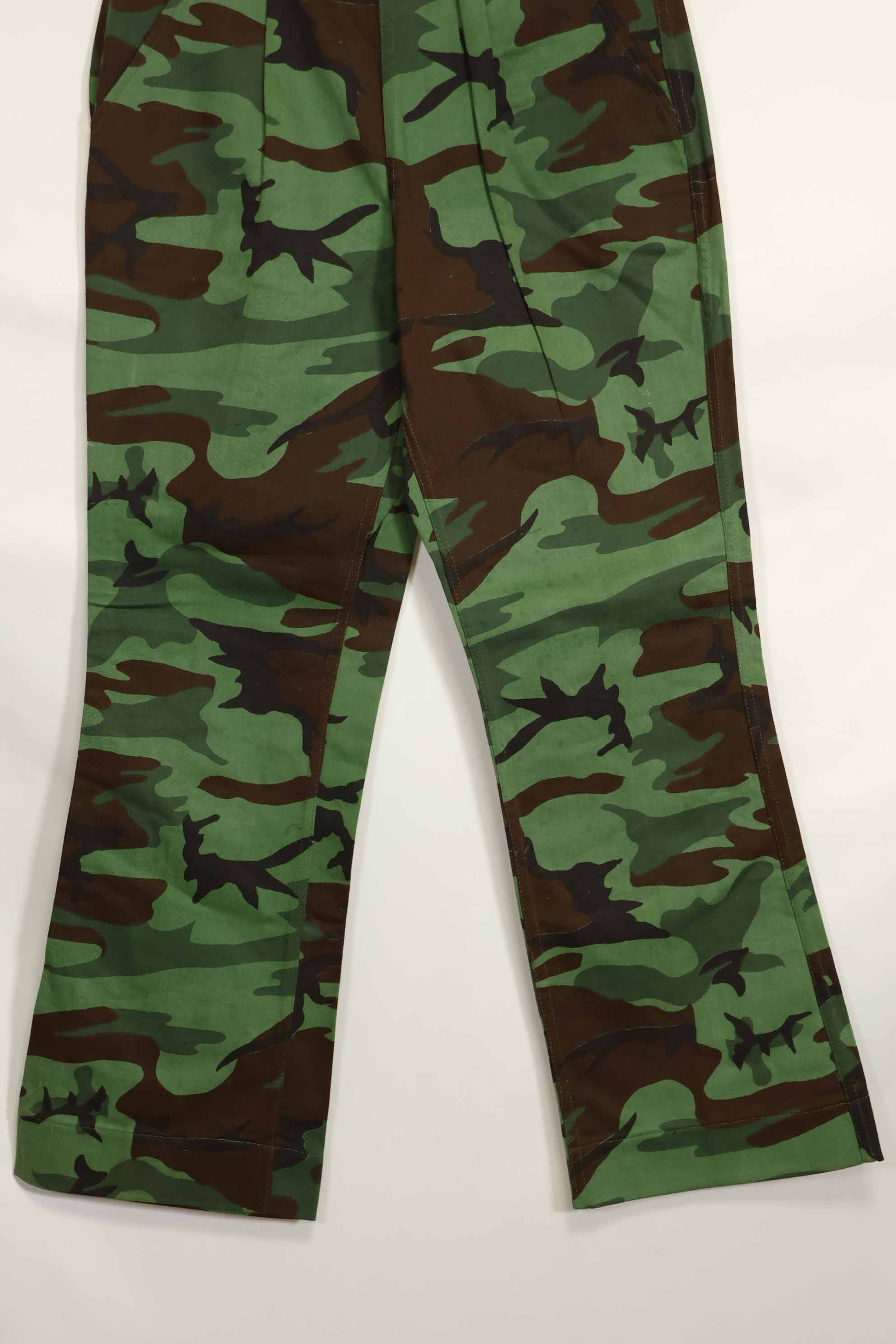 1960s U.S. Army Advisor ARVN BDQ Ranger Women's Leaf Camouflage Pants, never used.