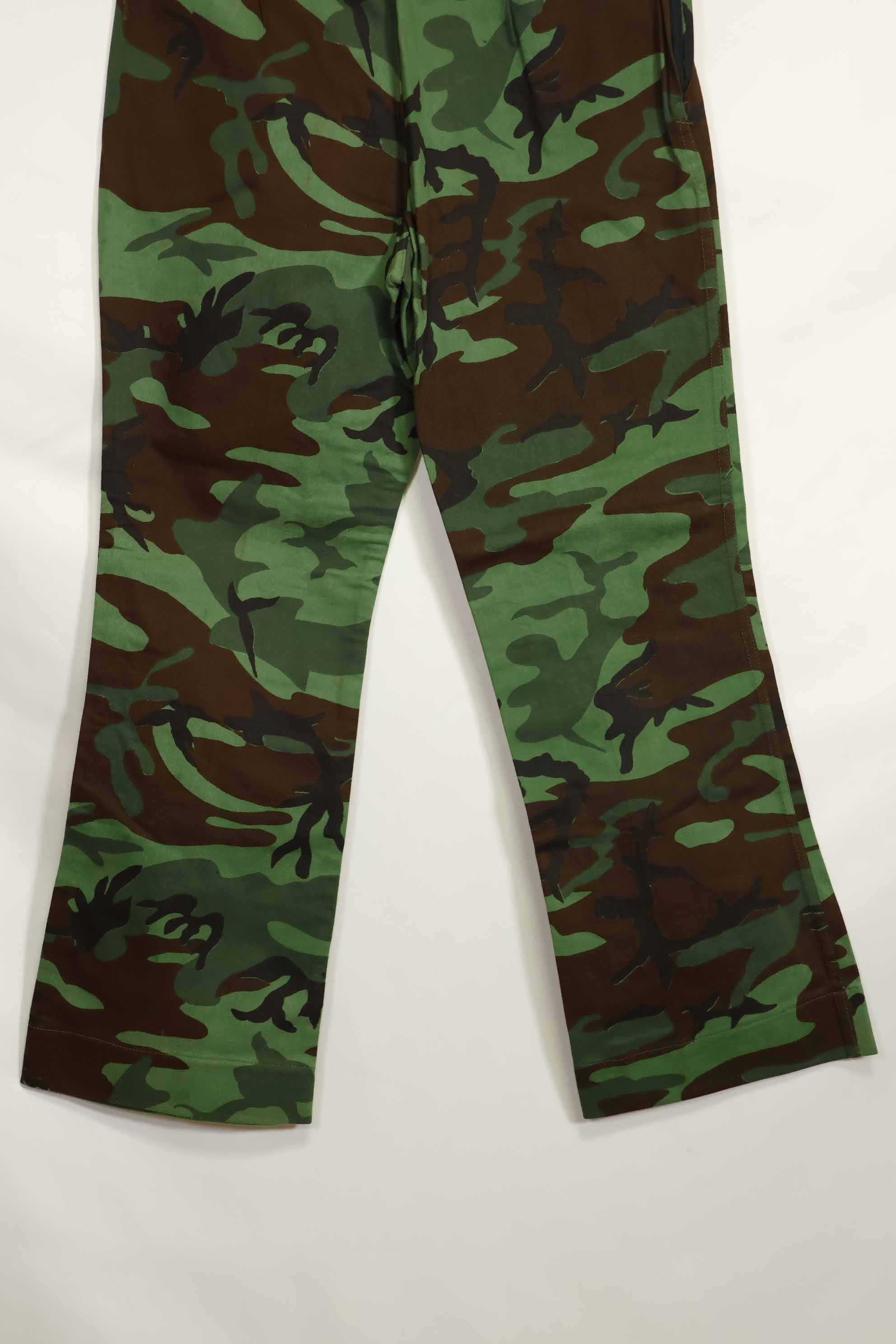 1960s U.S. Army Advisor ARVN BDQ Ranger Women's Leaf Camouflage Pants, never used.