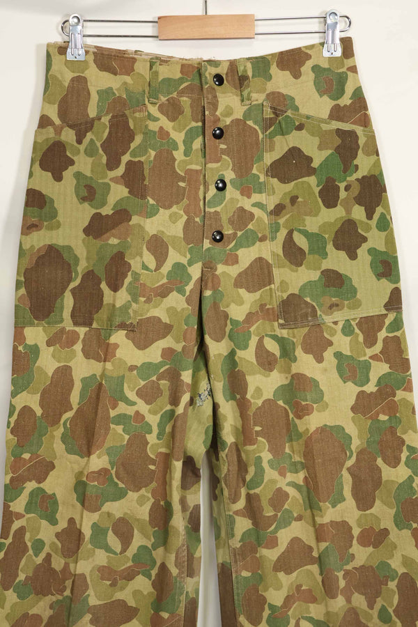 1940年代　アメリカ海兵隊　P-42　フロッグスキン迷彩パンツ ローカル改造あり　状態良い　中古品