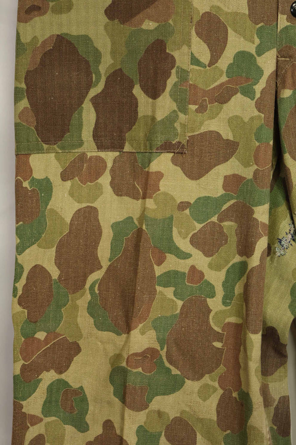 1940年代　アメリカ海兵隊　P-42　フロッグスキン迷彩パンツ ローカル改造あり　状態良い　中古品