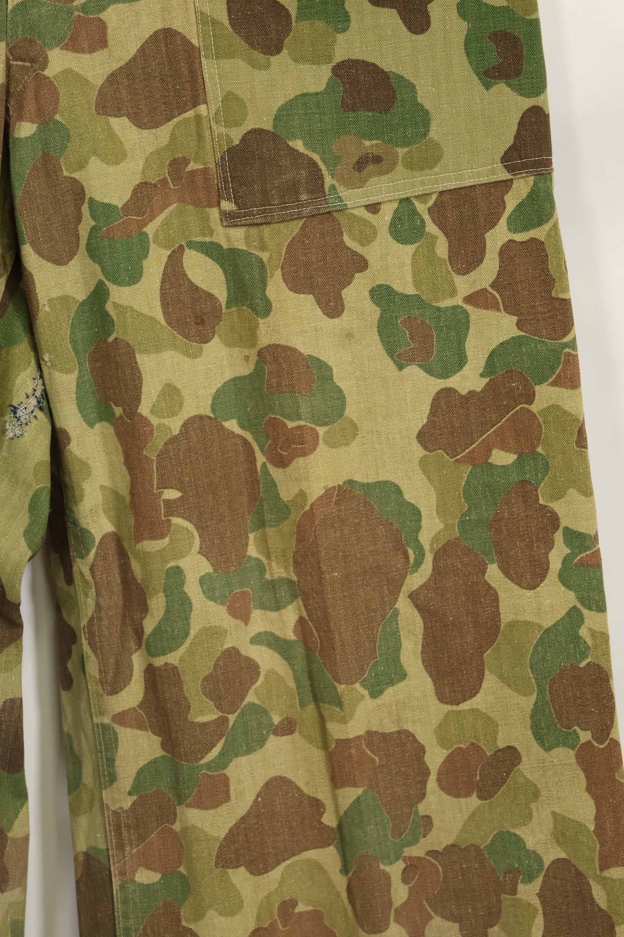 1940年代　アメリカ海兵隊　P-42　フロッグスキン迷彩パンツ ローカル改造あり　状態良い　中古品