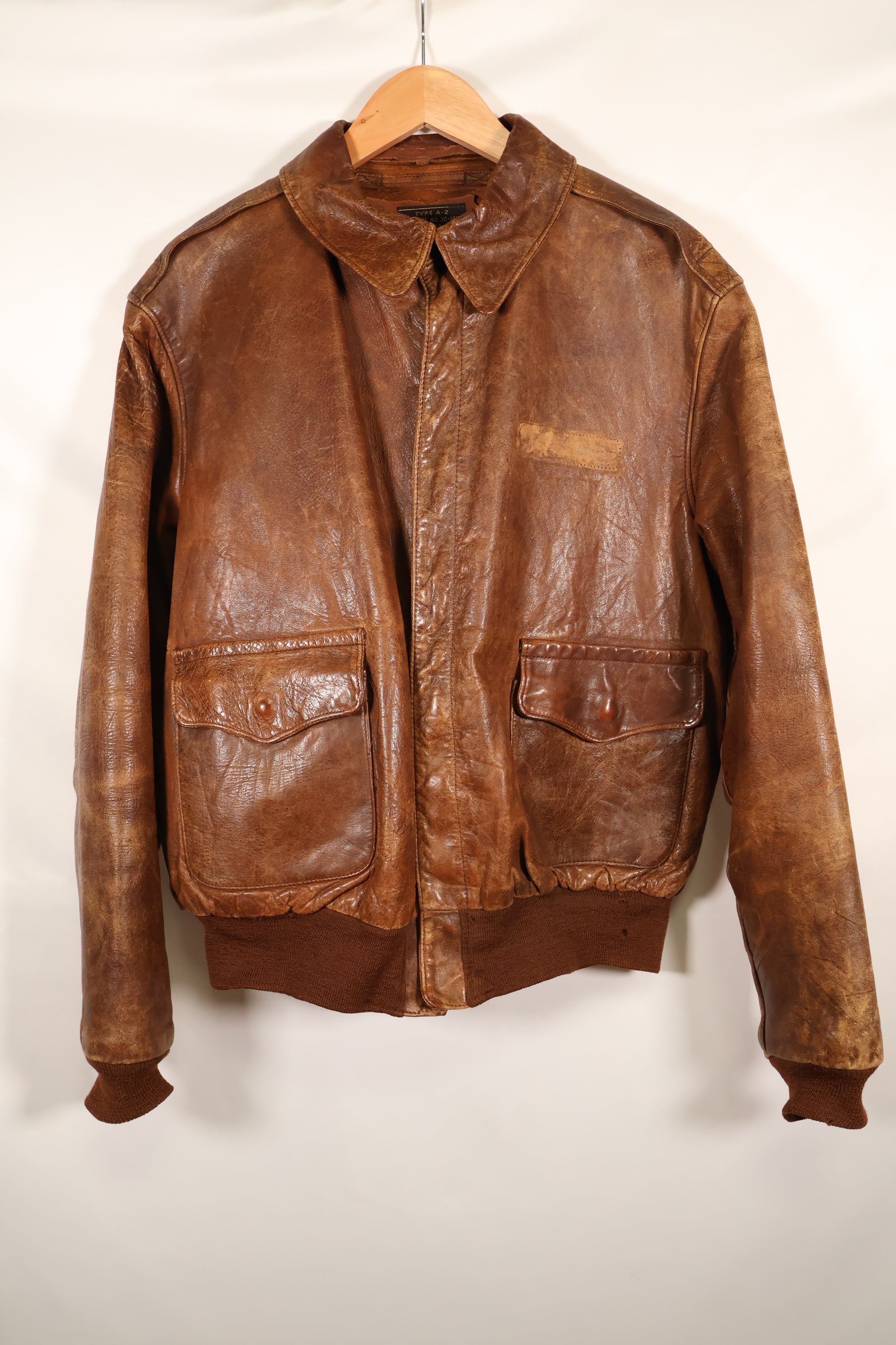 ทศวรรษ 1940 ขนาด 42 USAAF A-2 แจ็คเก็ตบิน Rough Wear Clothing Co. สินค้ามือสอง