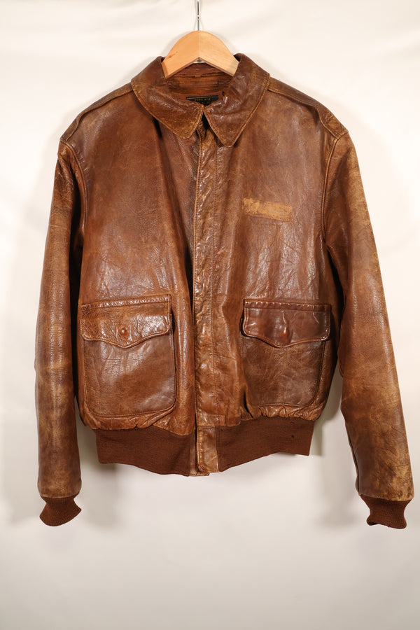 ทศวรรษ 1940 ขนาด 42 USAAF A-2 แจ็คเก็ตบิน Rough Wear Clothing Co. สินค้ามือสอง