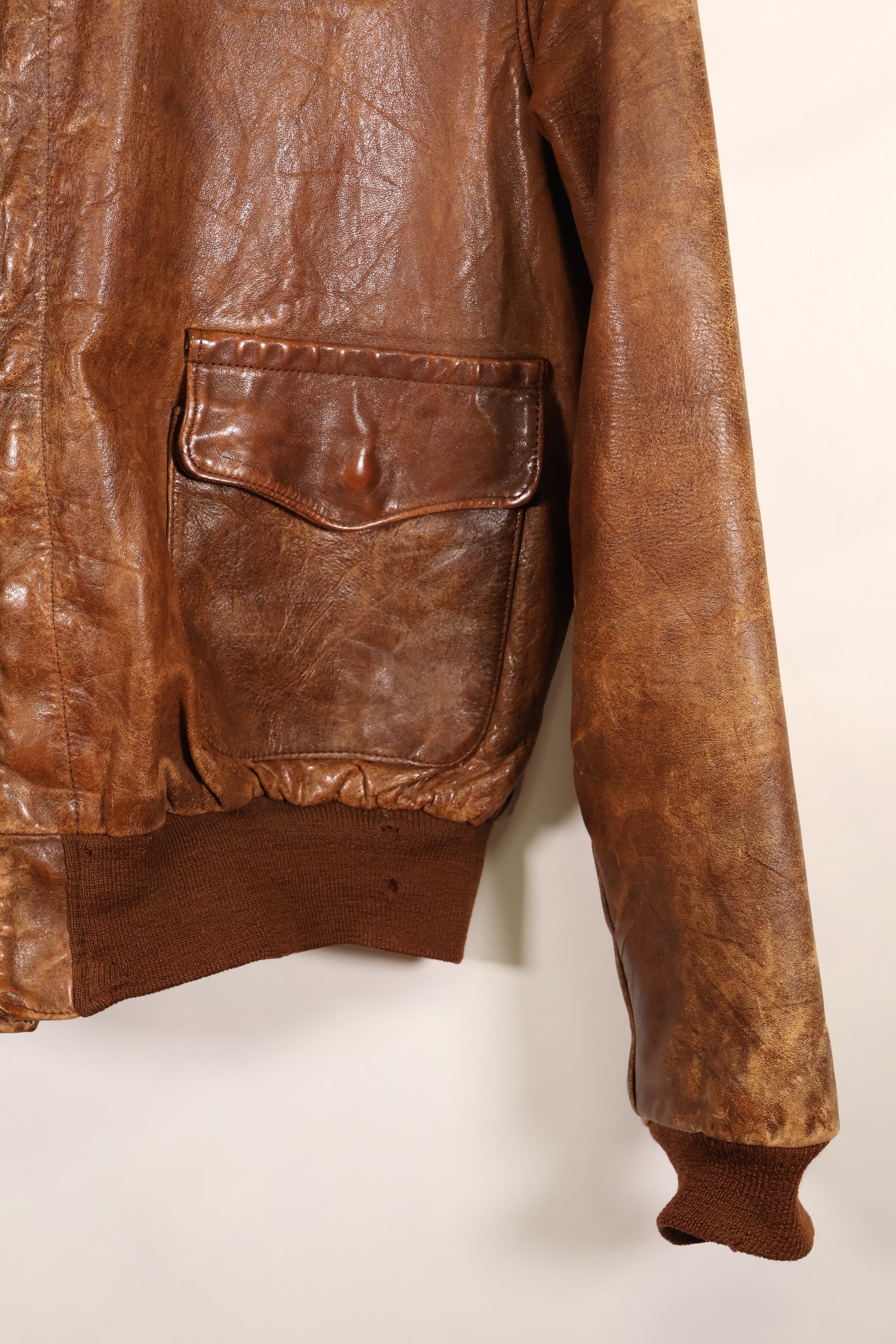 ทศวรรษ 1940 ขนาด 42 USAAF A-2 แจ็คเก็ตบิน Rough Wear Clothing Co. สินค้ามือสอง