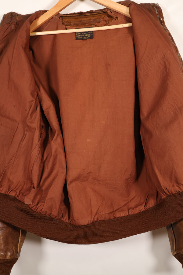 ทศวรรษ 1940 ขนาด 42 USAAF A-2 แจ็คเก็ตบิน Rough Wear Clothing Co. สินค้ามือสอง