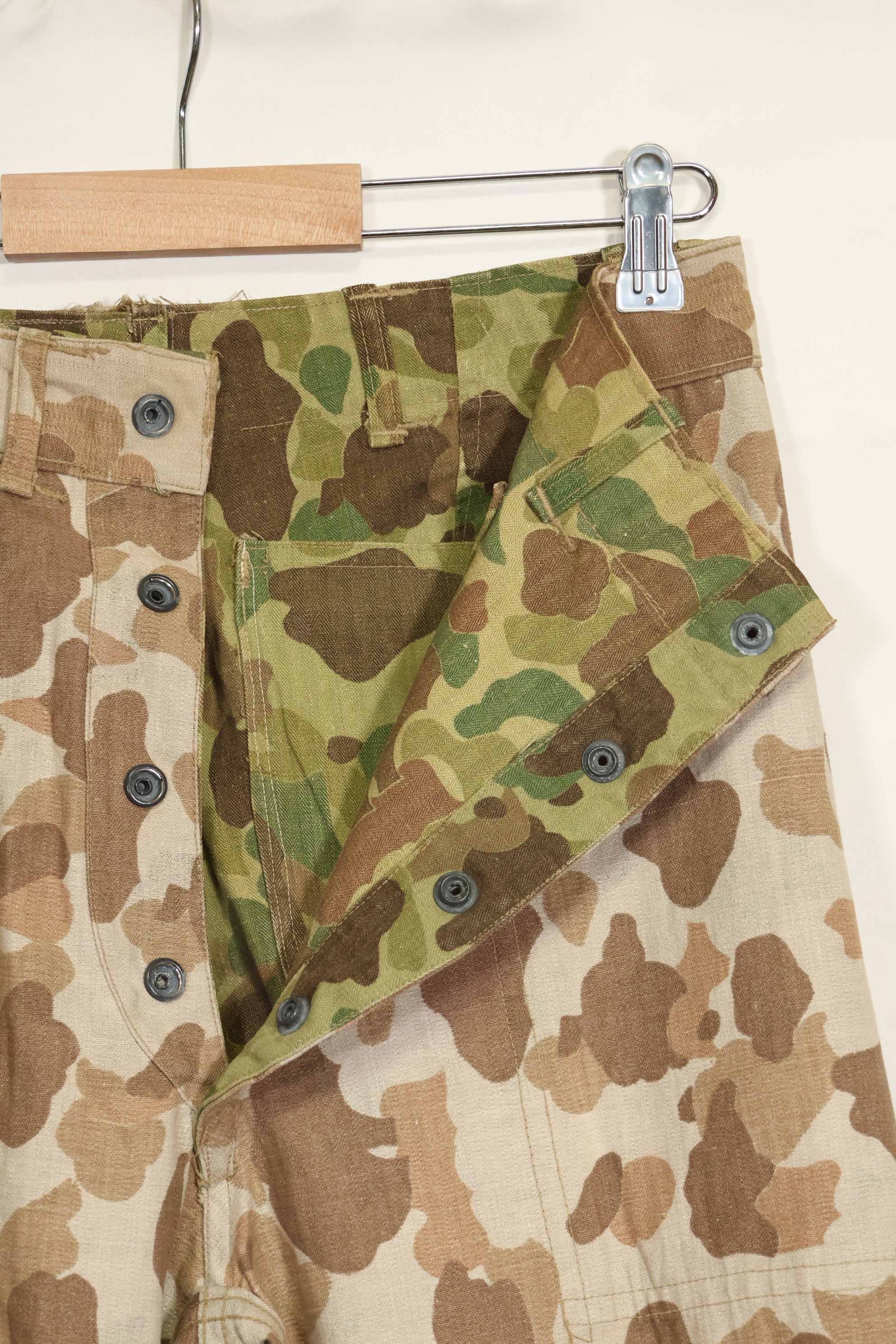 1940年代　アメリカ海兵隊　P-42　フロッグスキン迷彩パンツ ローカル改造あり　状態良い　中古品