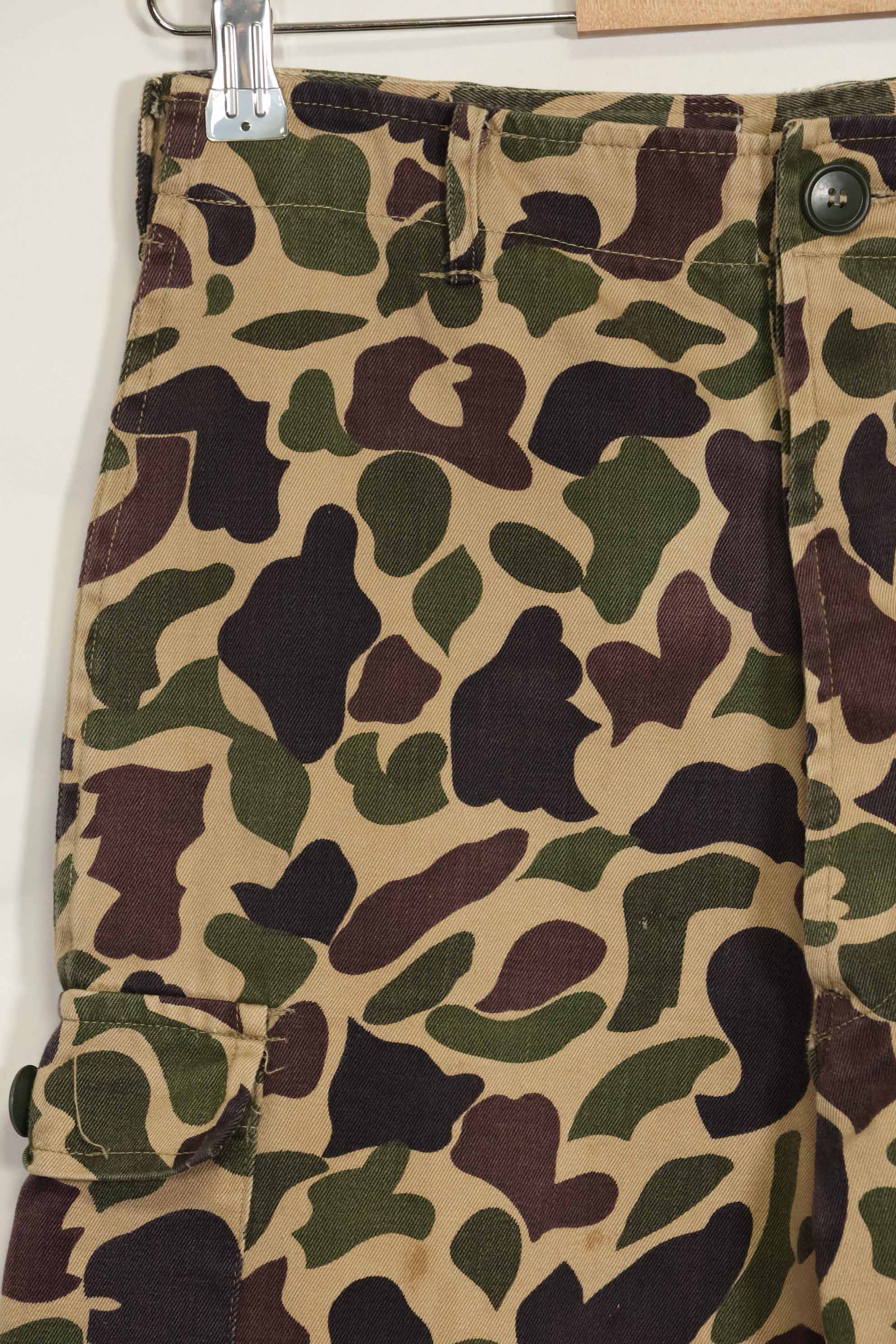 1960s CIDG Beogum camouflage pants, locally made, frogskin camouflage, used.