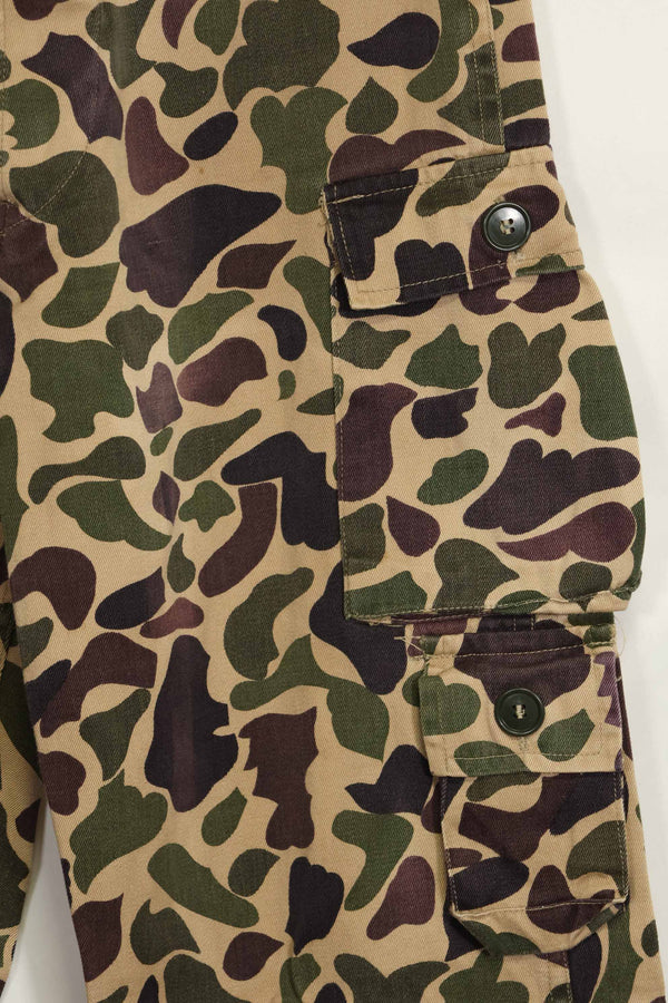 1960s CIDG Beogum camouflage pants, locally made, frogskin camouflage, used.