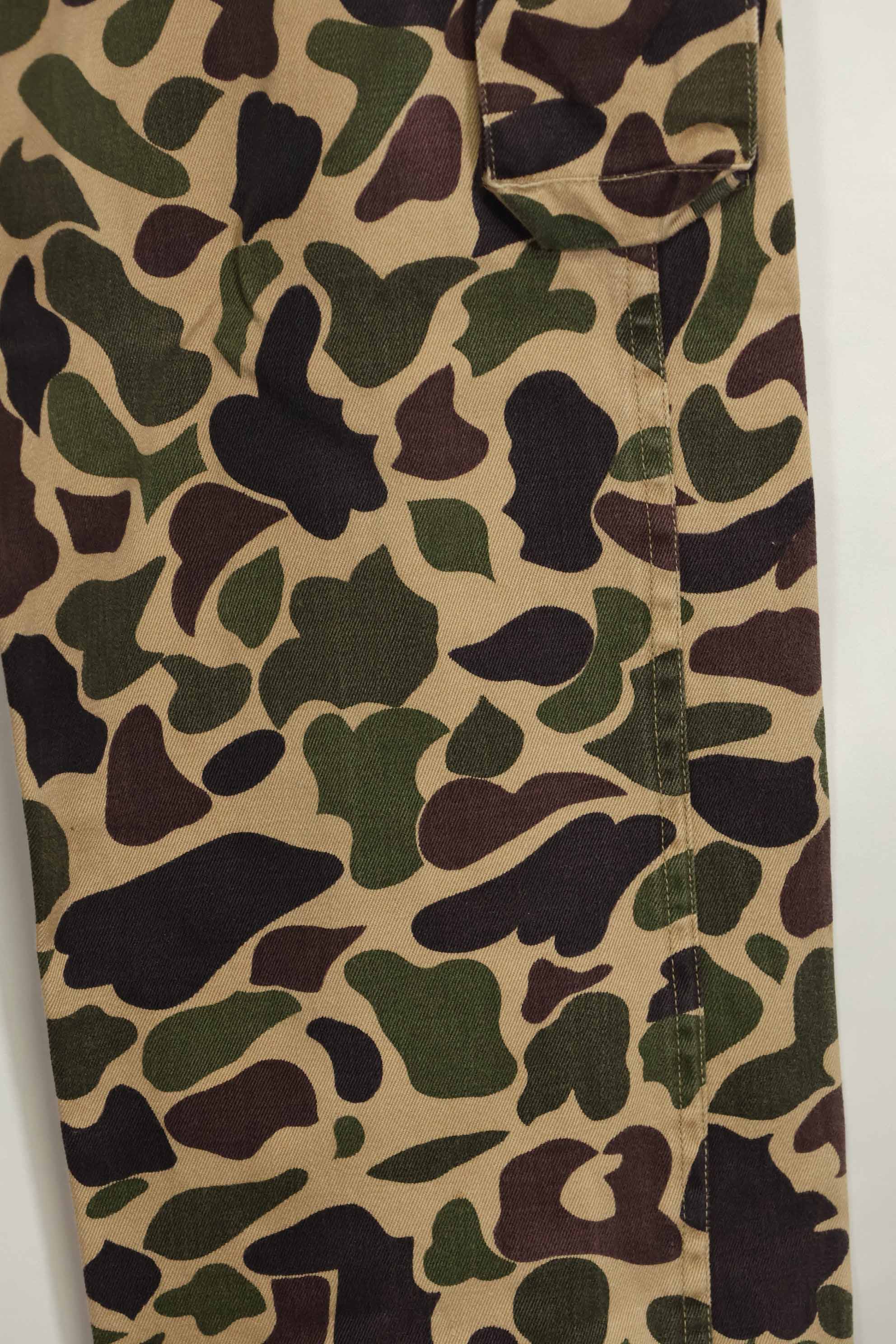 1960s CIDG Beogum camouflage pants, locally made, frogskin camouflage, used.