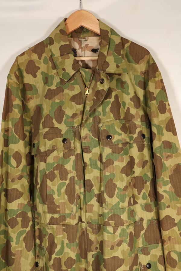 1940s U.S. Army &amp; Marine Corps Frogskin camouflage coveralls in good condition.