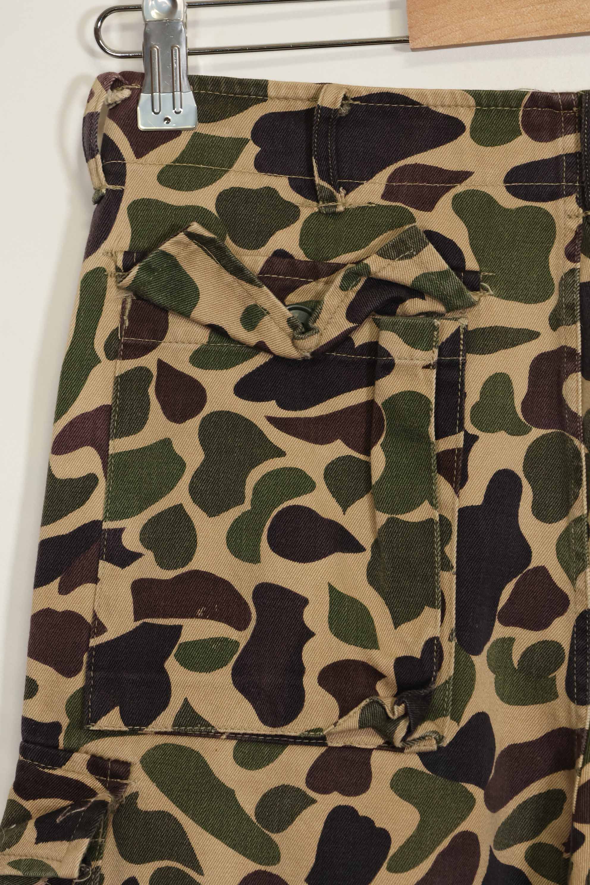 1960s CIDG Beogum camouflage pants, locally made, frogskin camouflage, used.
