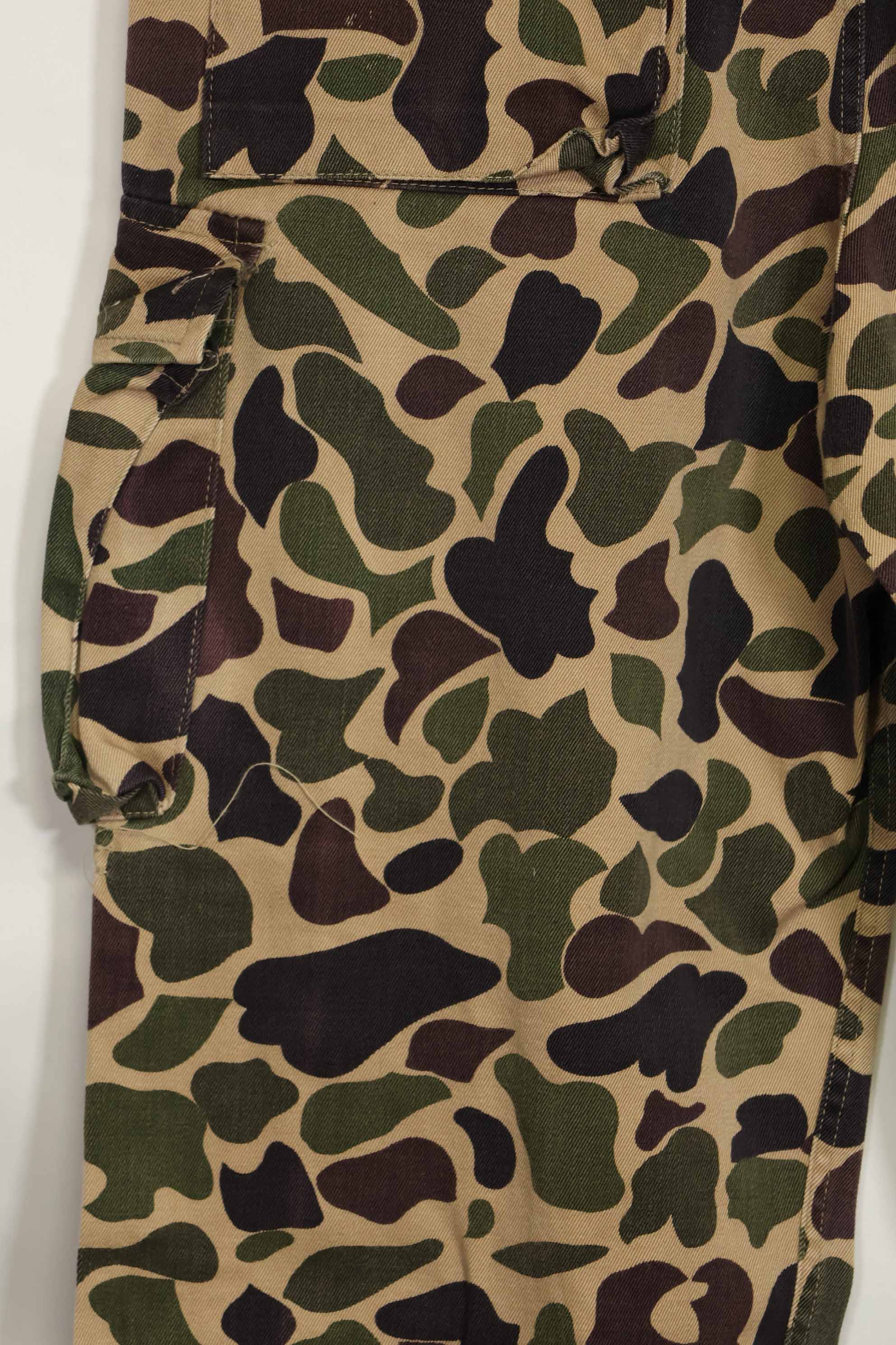 1960s CIDG Beogum camouflage pants, locally made, frogskin camouflage, used.