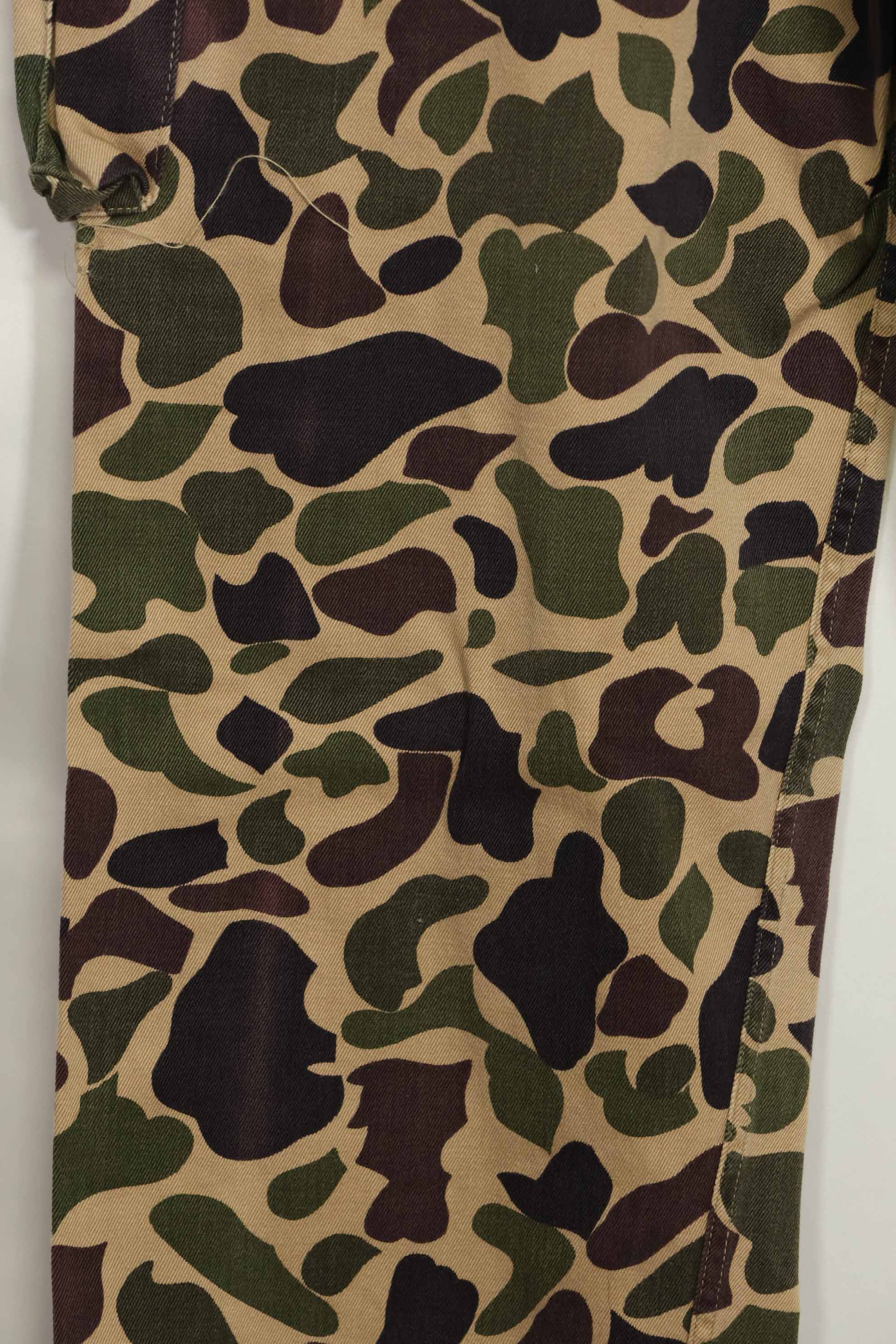1960s CIDG Beogum camouflage pants, locally made, frogskin camouflage, used.
