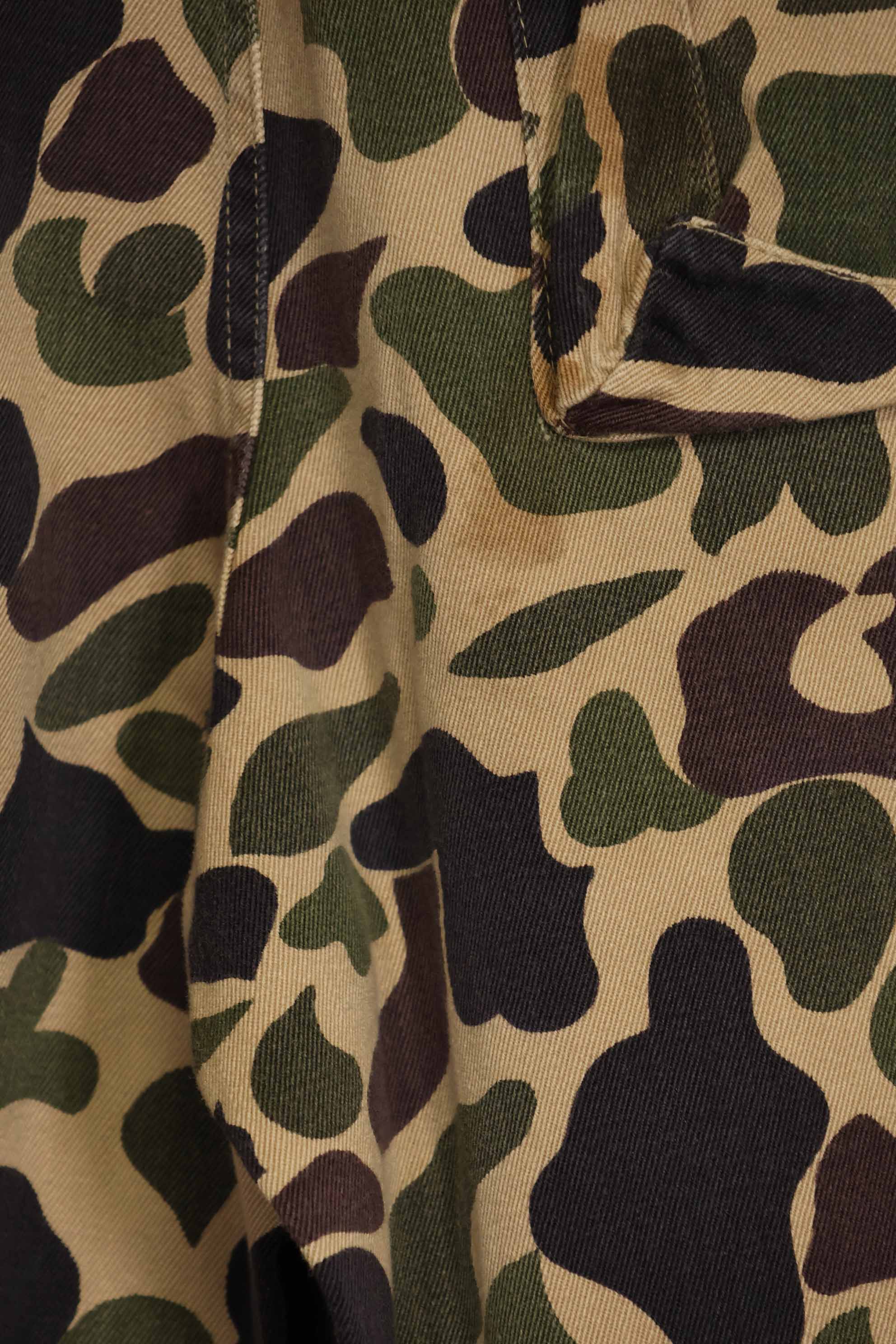 1960s CIDG Beogum camouflage pants, locally made, frogskin camouflage, used.