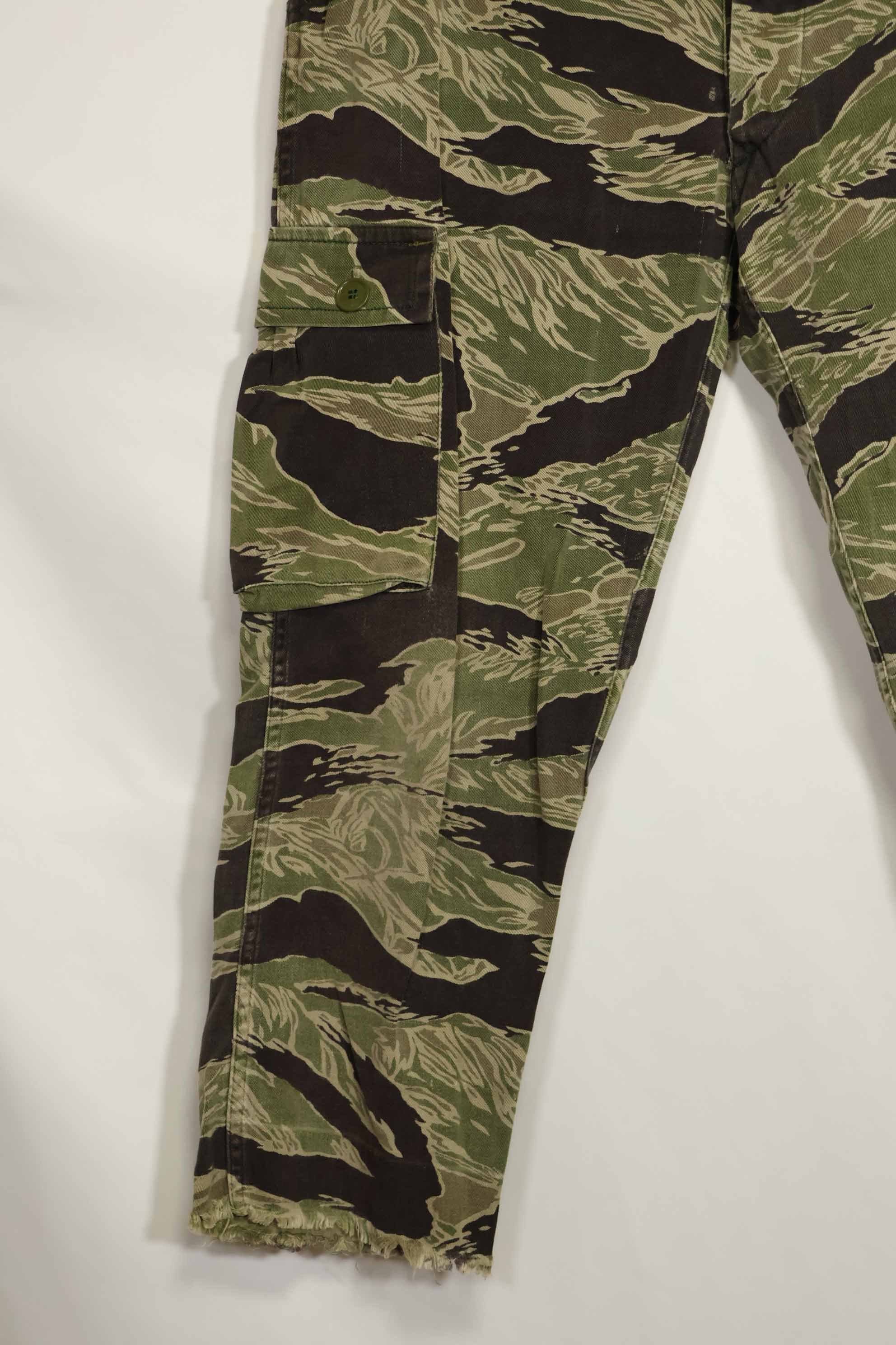 1960's Okinawa Tiger Tiger Stripe Pants US Cut Larger Pants Used