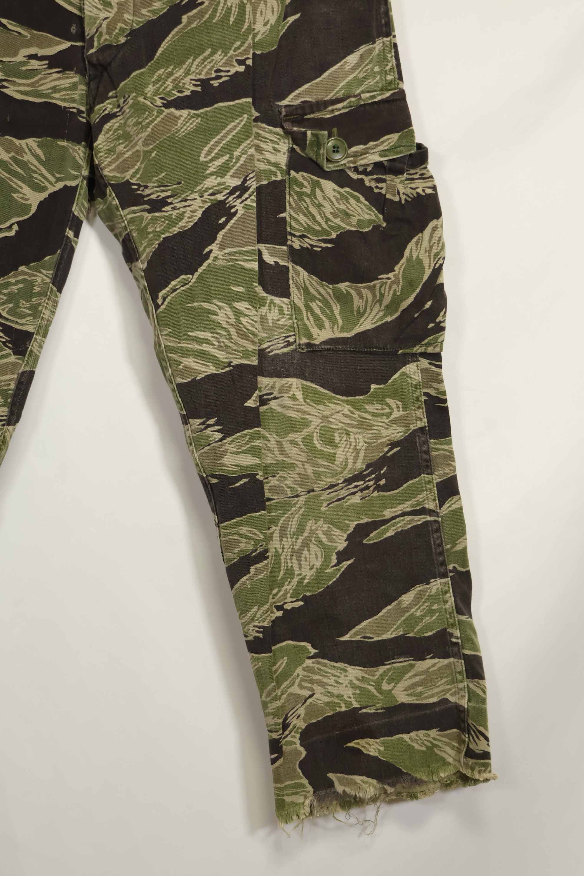 1960's Okinawa Tiger Tiger Stripe Pants US Cut Larger Pants Used