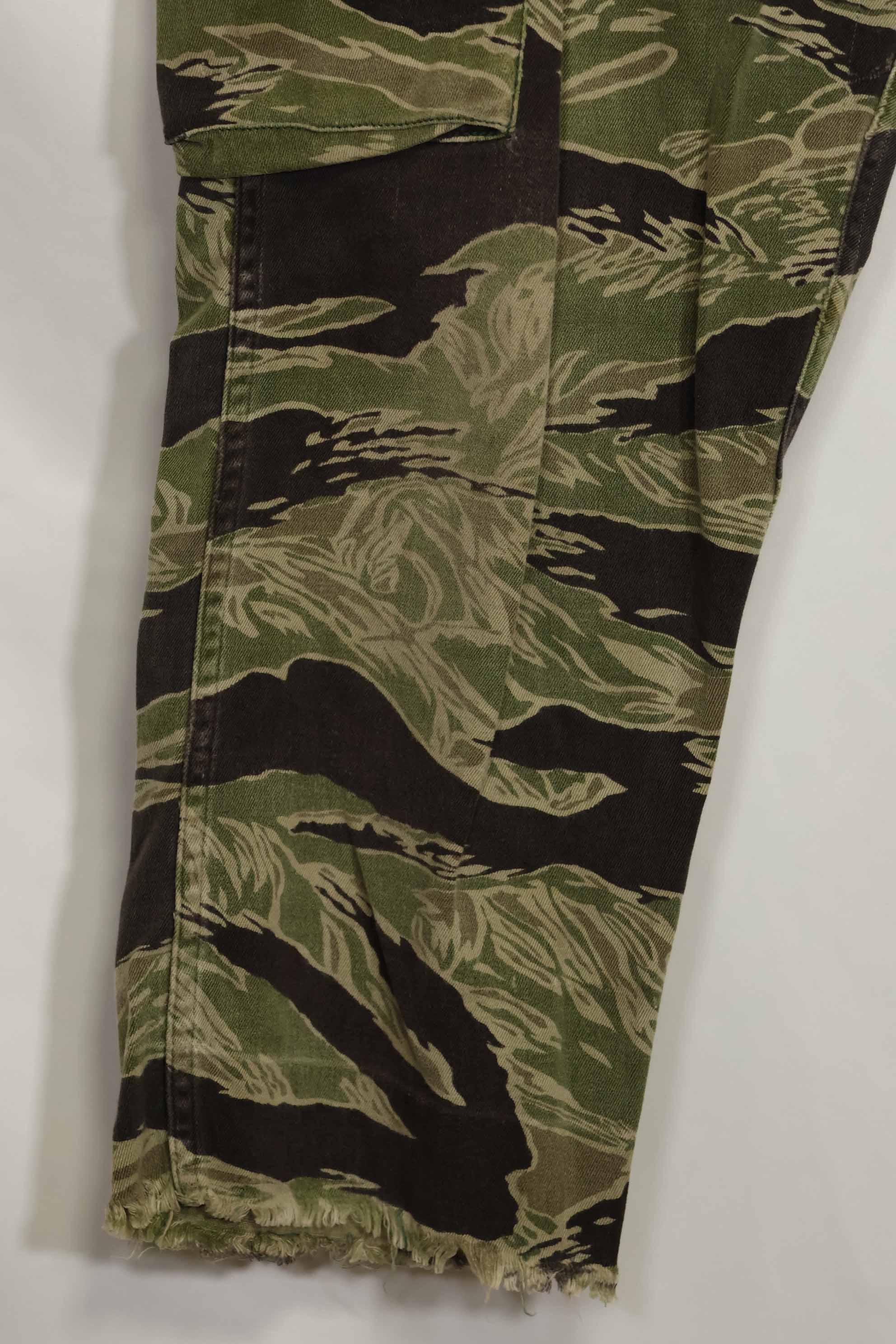 1960's Okinawa Tiger Tiger Stripe Pants US Cut Larger Pants Used