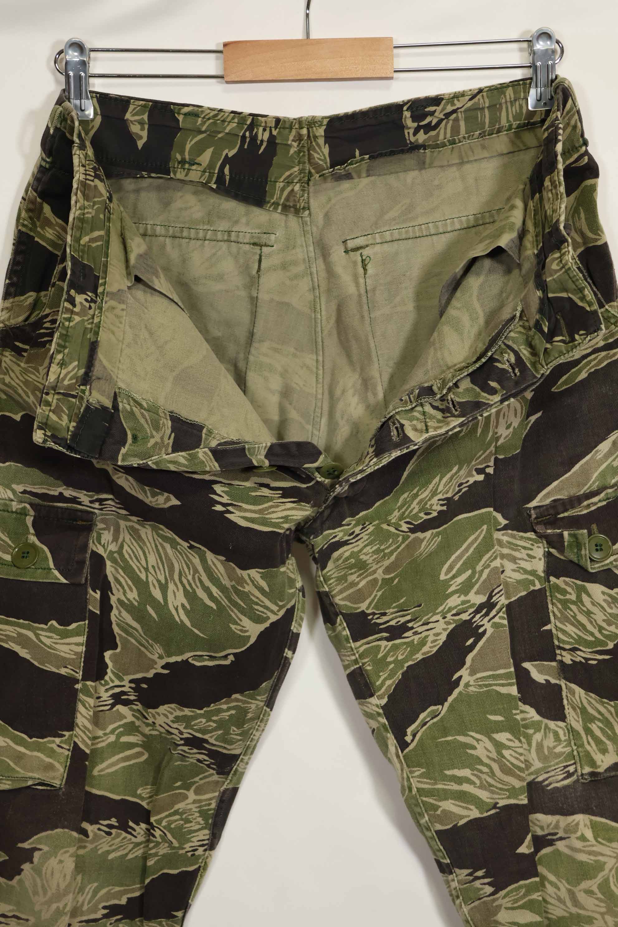 1960's Okinawa Tiger Tiger Stripe Pants US Cut Larger Pants Used