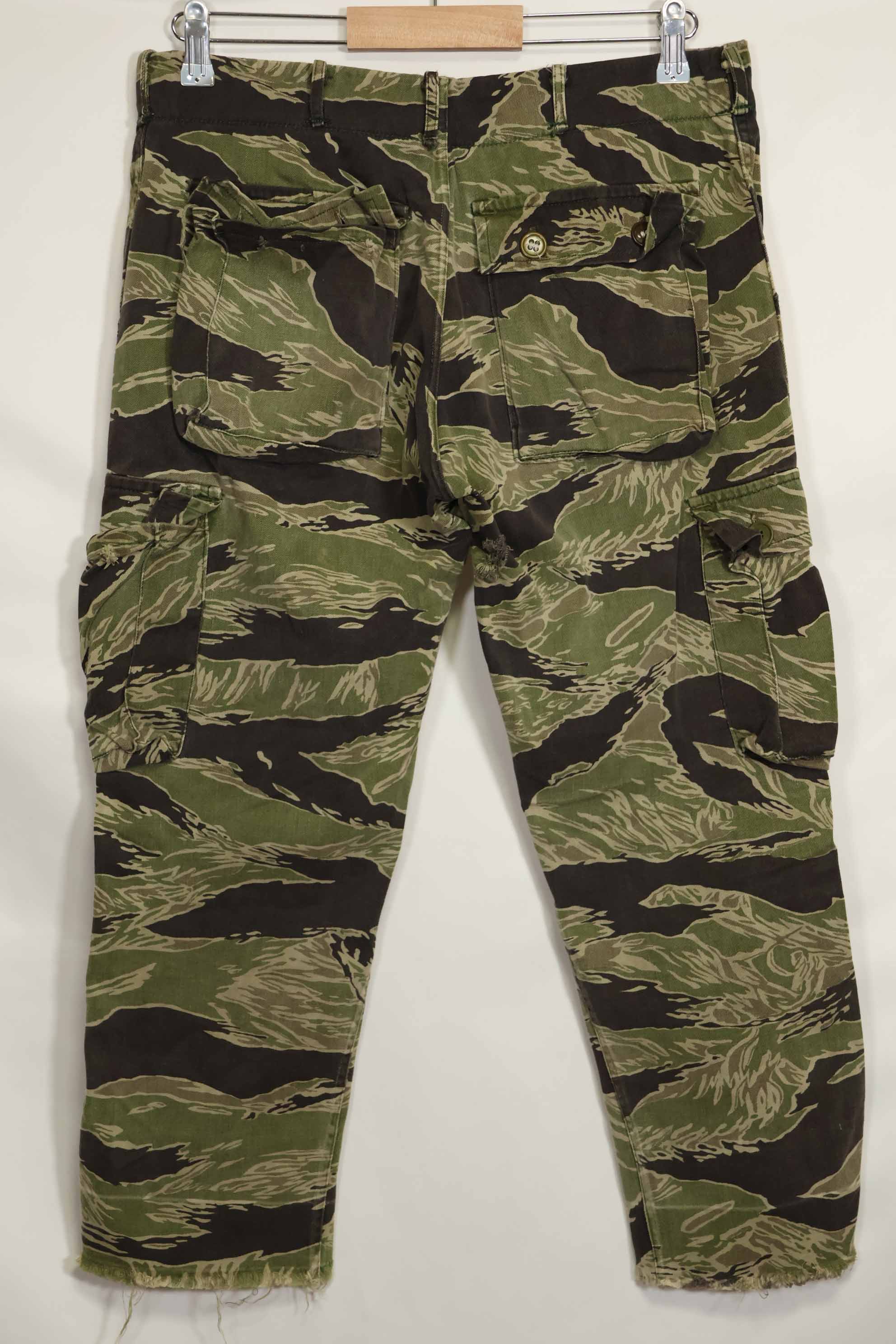 1960's Okinawa Tiger Tiger Stripe Pants US Cut Larger Pants Used