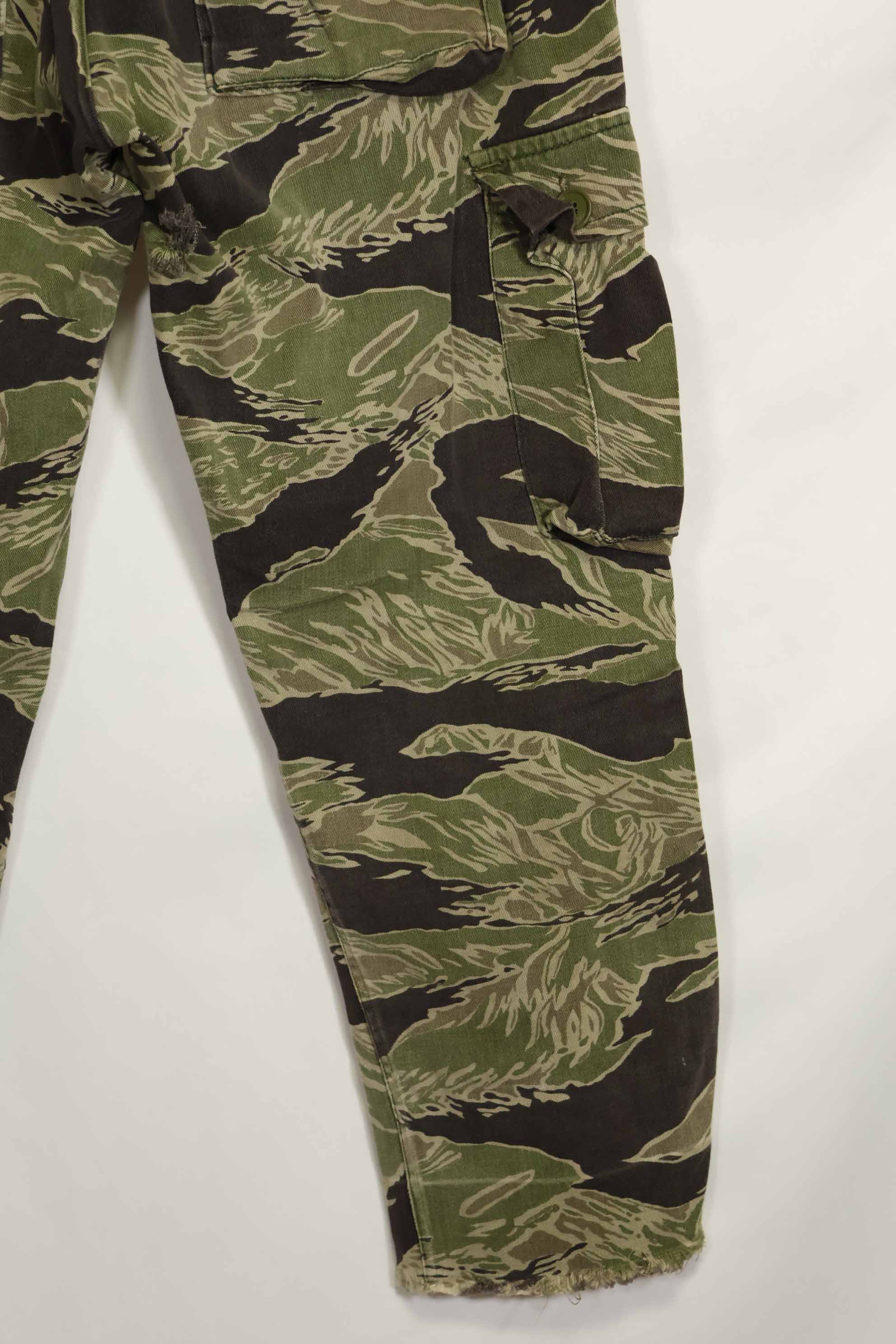 1960's Okinawa Tiger Tiger Stripe Pants US Cut Larger Pants Used