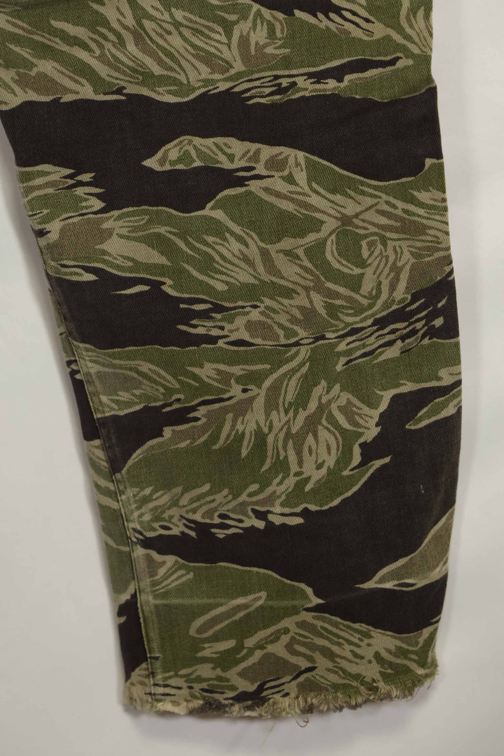 1960's Okinawa Tiger Tiger Stripe Pants US Cut Larger Pants Used