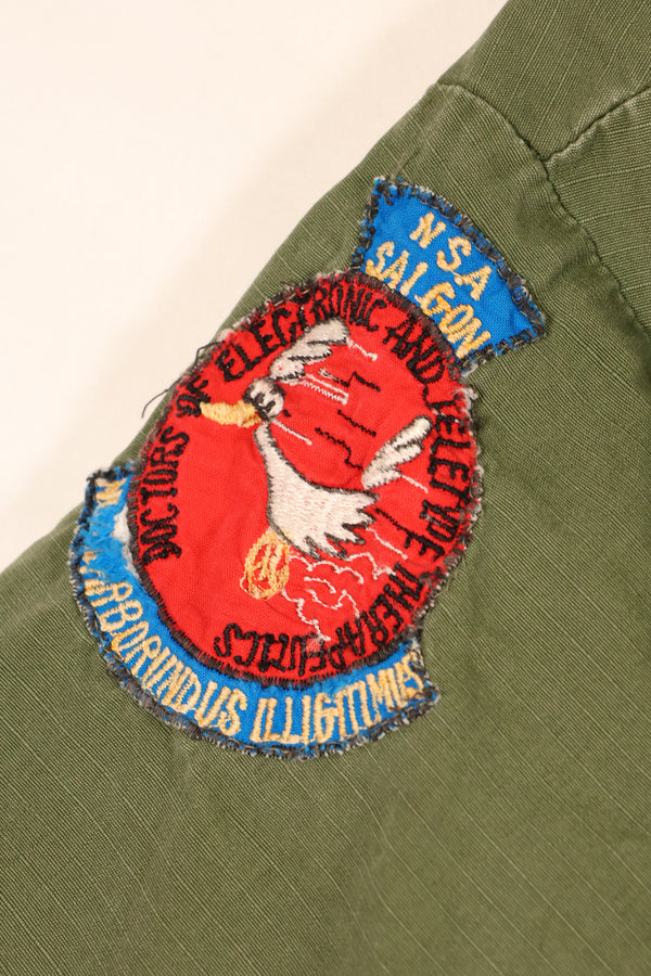 1968 Contract, M-R, 4th Model Jungle Fatigue Jacket, USN, Short-Sleeve Custom, Used