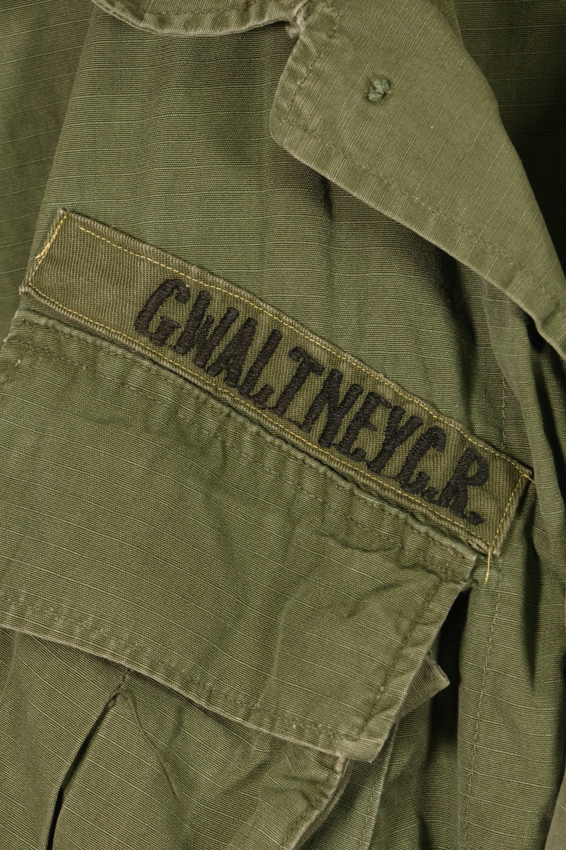 1968 Contract, M-R, 4th Model Jungle Fatigue Jacket, USN, Short-Sleeve Custom, Used