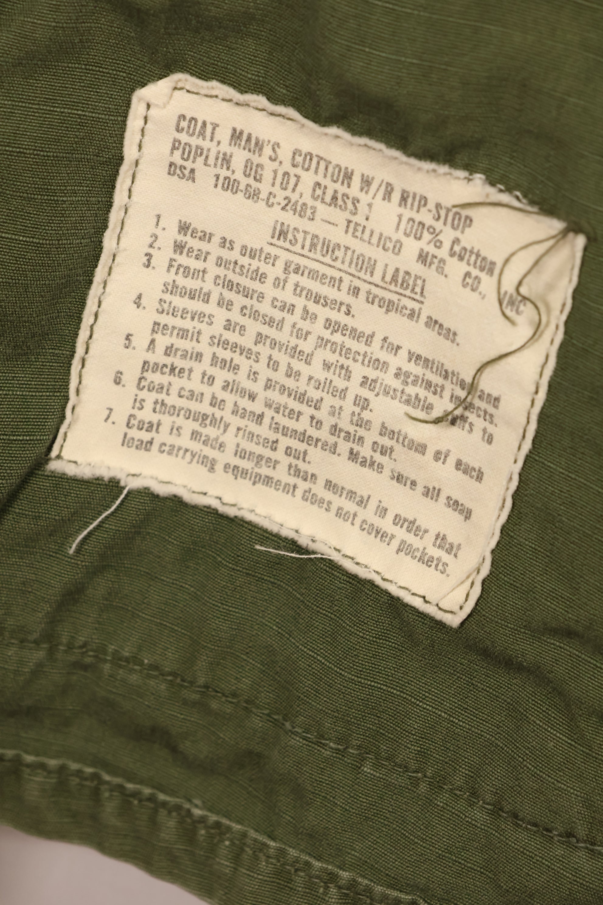 1968 Contract, M-R, 4th Model Jungle Fatigue Jacket, USN, Short-Sleeve Custom, Used