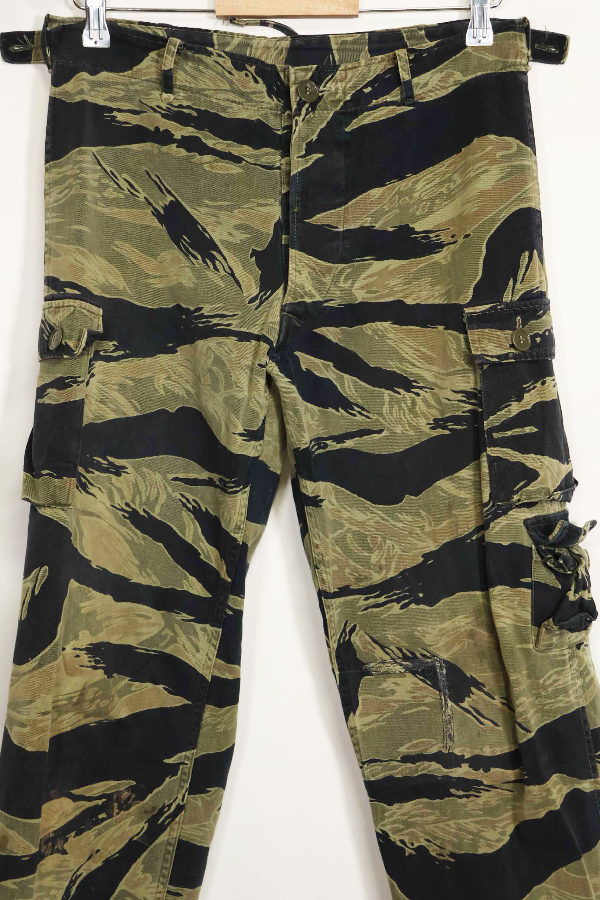 1960s Fat Tiger Tiger Stripe Pants Asian Cut Used